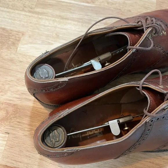 Vintage FOOTJOY Classics Men's Brown Calf Skin Leather GOLF Shoes 12 C 70300 - Picture 7 of 7